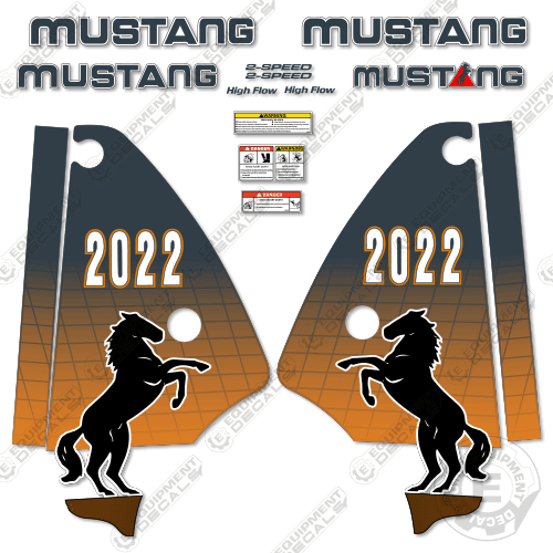 Fits Mustang 2022 Decal Kit Skid Steer 20, decal kit