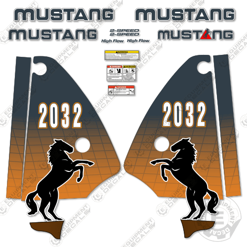 Fits Mustang 2032 Decal Kit Skid Steer decal kit