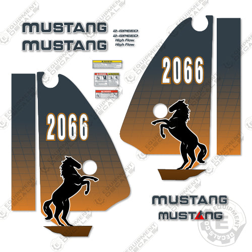 Fits Mustang 2066 Decal Kit Skid Steer 20, 2066, decal kit