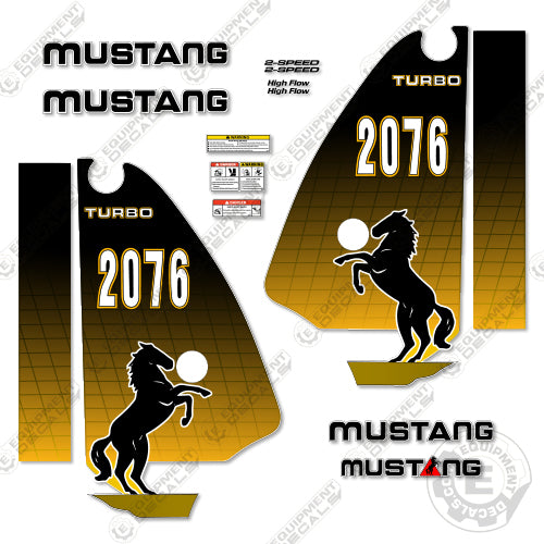 Fits Mustang 2076 Decal Kit Skid Steer 20, 2076, decal kit