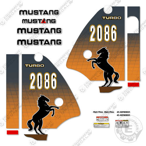 Fits Mustang 2086 Decal Kit Skid Steer decal kit