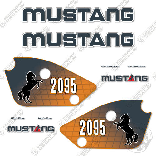 Fits Mustang 2095 Decal Kit Skid Steer 2095, decal kit