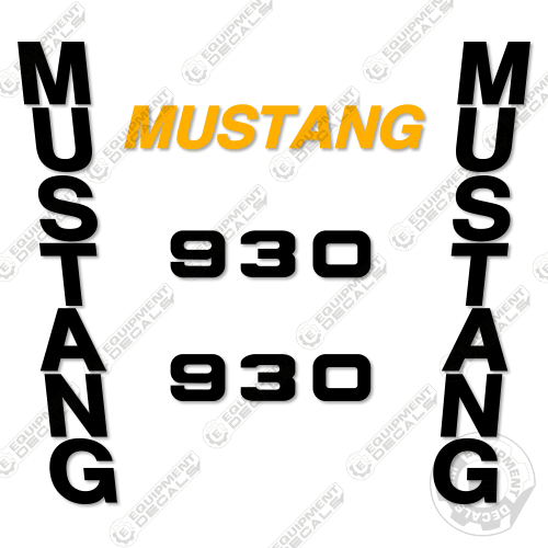 Fits Mustang 930 Decal Kit Skid Steer 930, decal kit