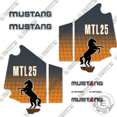 Fits Mustang MTL25 Decal Kit Skid Steer 25, decal kit, mtl, mtl25