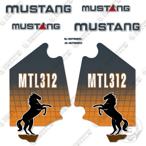 Fits Mustang MTL312 Decal Kit Skid Steer 312, decal kit, mtl, mtl312