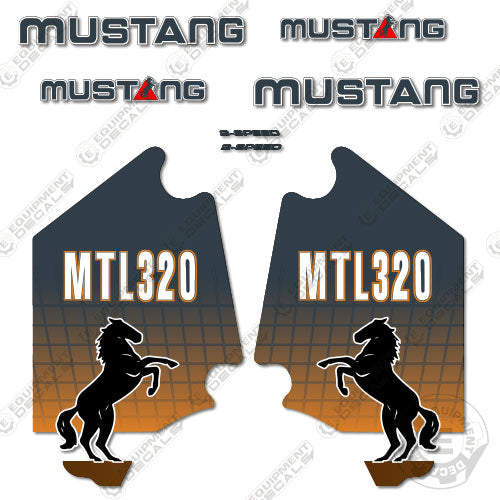 Fits Mustang MTL320 Decal Kit Skid Steer 320, decal kit, mtl, mtl320