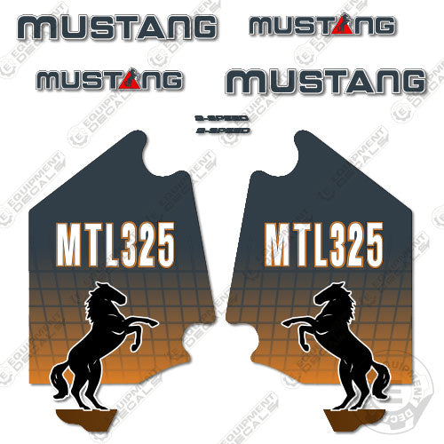 Fits Mustang MTL325 Decal Kit Skid Steer 325, decal kit, mtl, mtl325