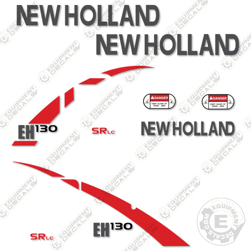 Fits New Holland EH130 Decal Kit Excavator 130, decal kit, eh 130, eh130, lw