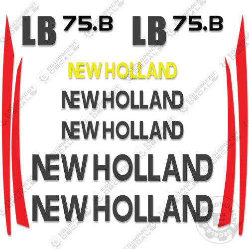 Fits New Holland LB 75.B Decal Kit Backhoe Loader 75, b, decal kit, lb