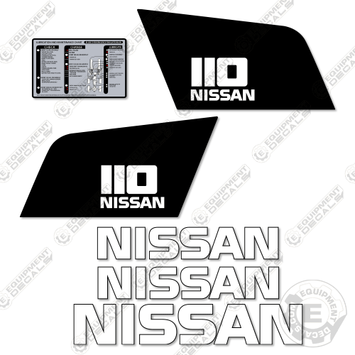 Fits Nissan 110 Decal Kit Forklift 110, decal kit, nissan