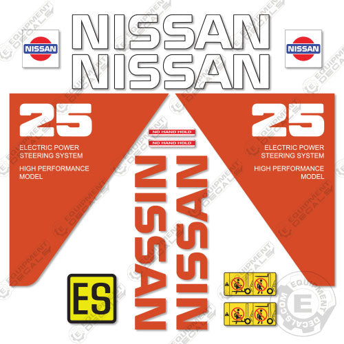 Fits Nissan 25 Decal kit Forklift 25, decal kit, nissan