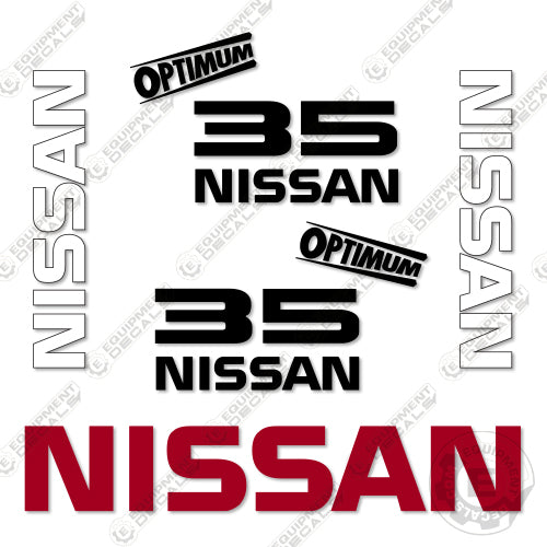 Fits Nissan 35 Optimum Decal Kit Forklift 35, decal kit, nissan