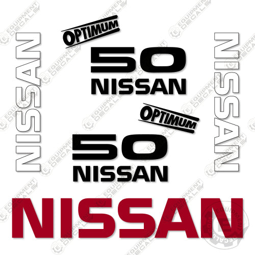 Fits Nissan 50 Optimum Decal Kit Forklift 50, decal kit, nissan, optimum