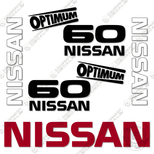 Fits Nissan 60 Optimum Decal Kit Forklift decal kit, nissan