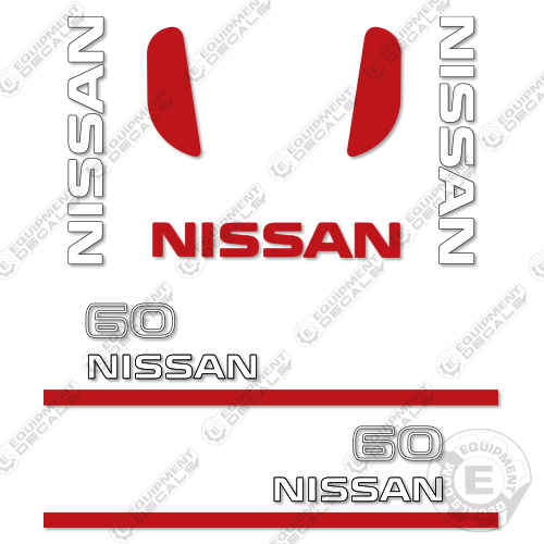 Fits Nissan 60 Decal kit Forklift decal kit, nissan