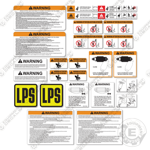 Fits Nissan Warning Decals For Forklift decal kit