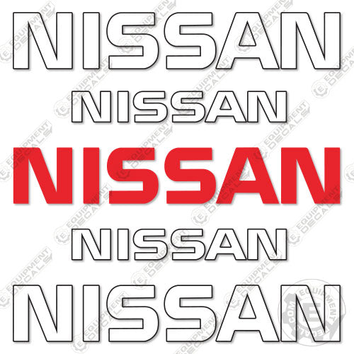 Fits Nissan MCP1F2A25LV Forklift decal kit, nissan