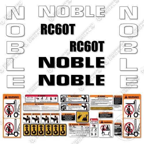 Fits Noble RC60T Decal Kit Forklift decal kit