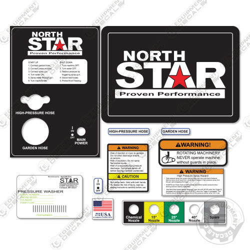 Fits North Star Decal Kit Pressure Washer decal kit