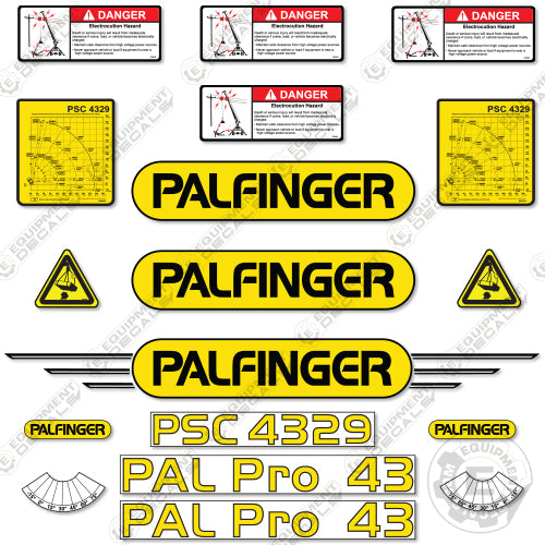 Fits Palfinger PSC4329 Decal Kit Crane Truck 4329, crane, decal kit, finger, pal finger, psc, psc4329