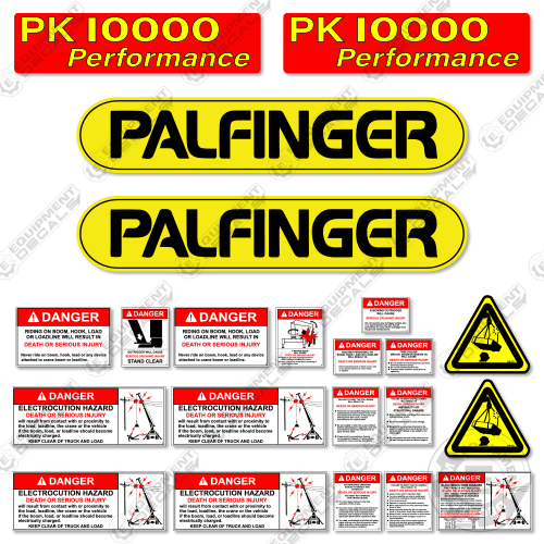 Fits Palfinger PKL10000 Decal Kit Crane Truck 10000, crane, decal kit, eh, finger, pal finger, pk10000