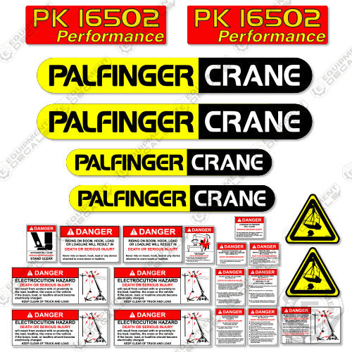 Fits Palfinger PK16502 Decal Kit Crane Truck 16502, crane, decal kit, eh, finger, pal finger, pk16502