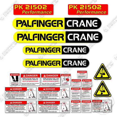 Fits Palfinger PK21502 Decal Kit Crane Truck 21502, crane, decal kit, eh, finger, pal finger, pk21502, pl21502