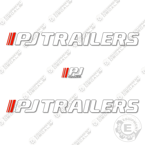 Fits PJ Trailer Decal Kit Trailer 44" Logos decal kit