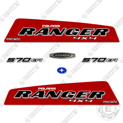 Fits Polaris Ranger 570 EFI Decal Kit Utility Vehicle (RED) 570, 570efi, decal kit, efi