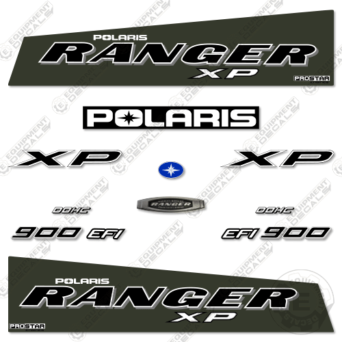 Fits Polaris Ranger 900 XP Decal Kit UTV - 2018 (Sage Green) 900, 900 xp, 900efi, decal kit, efi