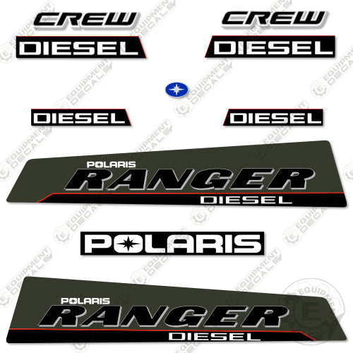 Fits Polaris Ranger Diesel Decal Kit Utility Vehicle (Crew Cab 2013) decal kit, excavator