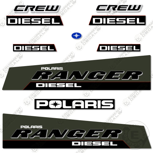 Fits Polaris Ranger Diesel Decal Kit Utility Vehicle (Crew Cab 2015) decal kit, excavator