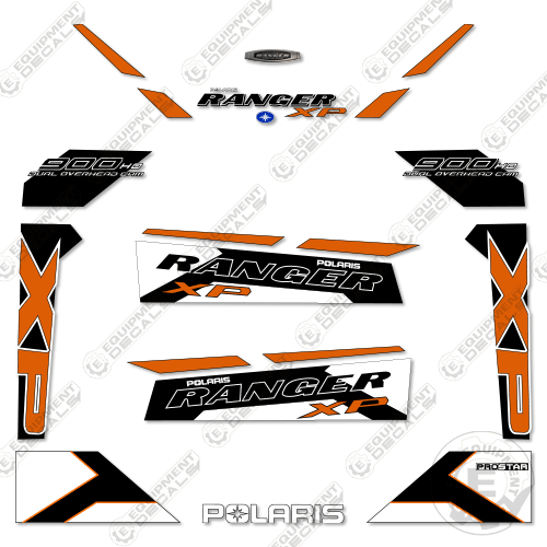 Fits Polaris Ranger 900 XP HO Decal Kit - 2015 White Lightning 900, 900 xp, 900efi, decal kit, efi, excavator, high, high output, output