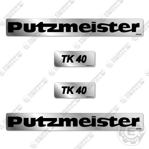 Fits Putzmeister TK40 Decal Kit Trailer Pump 40, decal kit, tk, tk-40, tk40