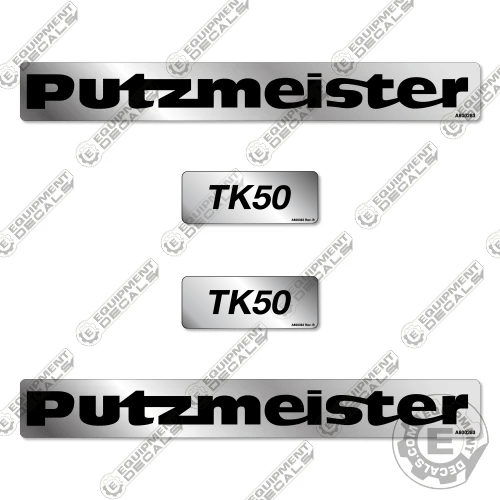 Fits Putzmeister TK50 Decal Kit Trailer Pump 50, decal kit, tk, tk-50, tk50