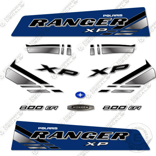 Fits Polaris Ranger 800 EFI XP Blue Decal Kit Utility Vehicle 800, 800efi, decal kit, efi