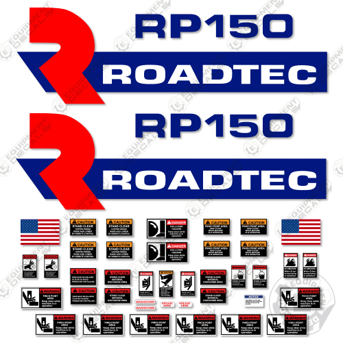 Fits Roadtec RP150 Decal Kit Asphalt Paver 150, decal kit, road, roadteck, roadtrec, rp, rp-150, rp150, tec