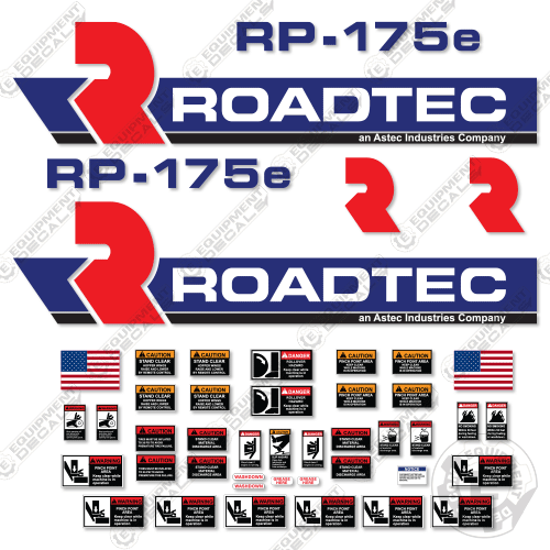 Fits Roadtec RP-175E Decal Kit Asphalt Paver 170, 170e, decal kit, road, roadteck, roadtrec, rp, rp170, rp170e, tec