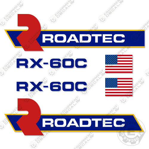 Fits Roadtec RX60C Decal Kit Cold Planer 60c, decal kit, road, roadteck, roadtrec, rx, rx60, rx60c, tec