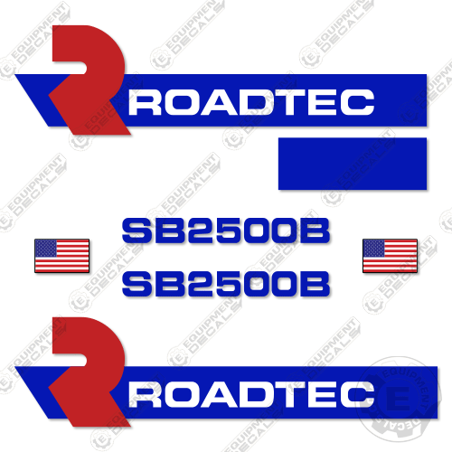 Fits Roadtec SB2500B Decal Kit Asphalt Material Transfer Vehicle 2500, 2500b, decal kit, road, roadteck, roadtrec, rp, sb, sb2500, sb2500b, tec