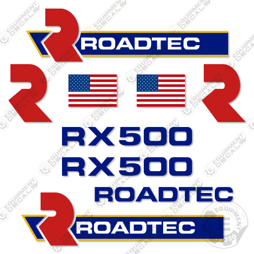 Fits Roadtec RX500 Decal Kit Cold Planer 500, decal kit, road, roadteck, roadtrec, rx, rx-500, rx500, tec