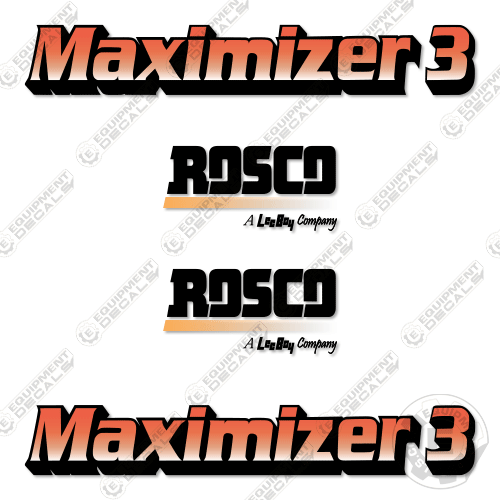 Fits Rosco Maximizer 3 Decal Kit Distributor decal kit, leeboy, maximizer, maximizer ii, rosco