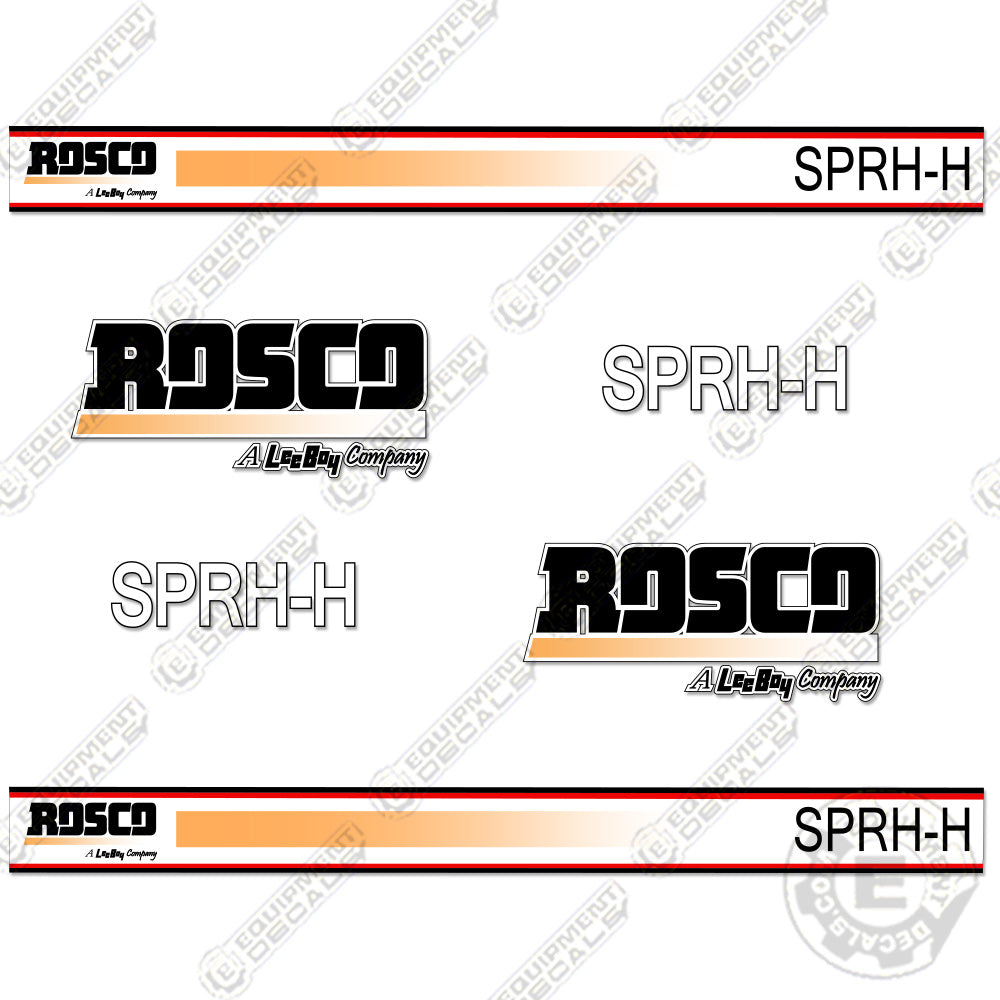 Fits Rosco SPRH-H Decal Kit Chip Spreader decal kit, leeboy, sprh, sprhh