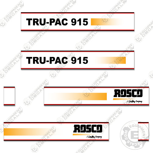 Fits Rosco TRU-PAC 915 Decal Kit Roller decal kit, leeboy