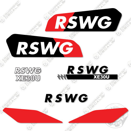 Fits RSWG XE30U Decal Kit Excavator decal kit, rswg, xe30u