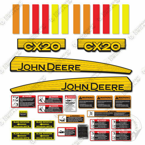 Fits John Deere CX20 Decal Kit Rotary Cutter cx 20, cx20, decal kit