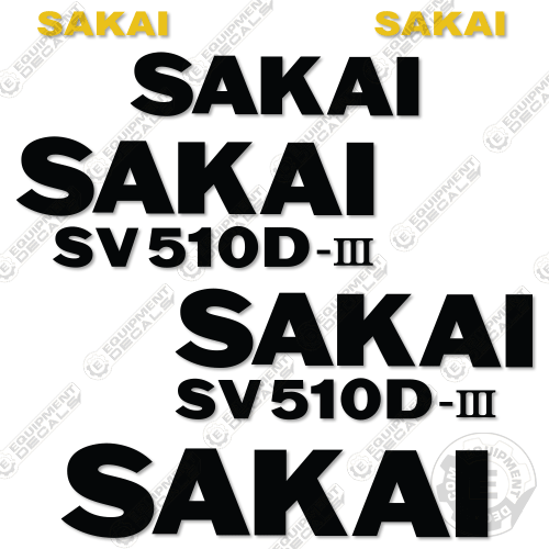 Fits Sakai SV510D-III Decal Kit Roller 510, 510d, decal kit, sv, sv510, sv510d