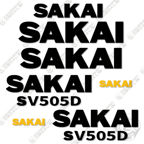 Fits Sakai SV505D Decal Kit Roller decal kit, sv, sv505d