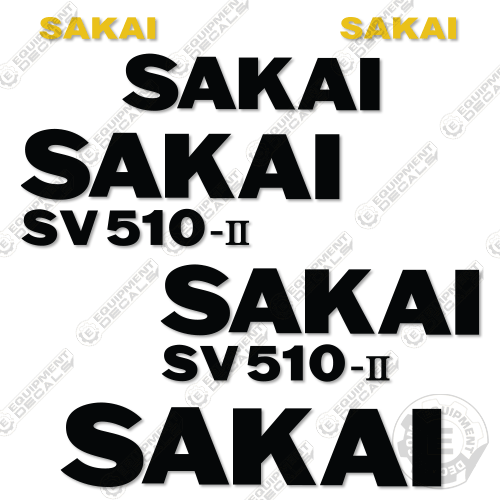 Fits Sakai SV510-II Decal Kit Roller 510, decal kit, sv, sv510