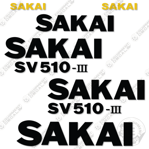 Fits Sakai SV510-III Decal Kit Roller 510, 510d, decal kit, sv, sv510, sv510d